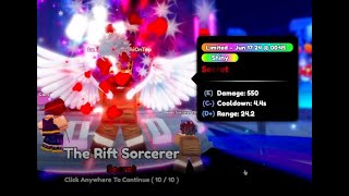 Getting the new SECRET The Rift Sorcerer SHINY On Anime Defender [upl. by Hunter]