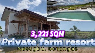 Nov343 Private farm resort  Resthouse guesthouse swimming pool fish pond amp farm lot 3221 sqm [upl. by Bessy]