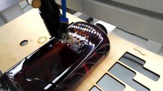 AWC 608 DSP glass bottle engraving test No1 CO2 laser cutter [upl. by Ylrac]