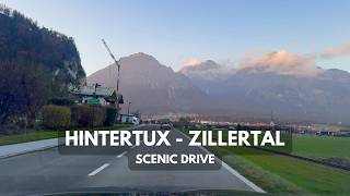 Hintertux  Zillertal  Scenic Alpine drive  November snow  4k HDR Dolby Vision  Tirol Austria [upl. by Mauro]