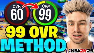 FASTEST 99 OVERALL METHOD  300K MyPOINTS per HOUR  How To Get 99 OVR in MyCAREER in NBA 2K25 [upl. by Earej61]