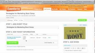 How To Promote An Event Thru EventBrite [upl. by Elatia]