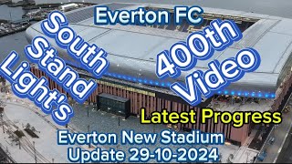 Everton FC New Stadium At Bramley Moore Dock Update 29102024 latest drone footage 4k [upl. by Nnylyma]