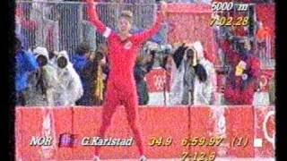 Geir Karlstad  Winter Olympics Albertville 1992  5 000 m [upl. by Ytineres]