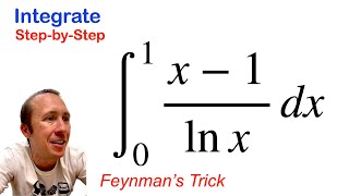 Integral of x1lnx from 0 to 1 using Feynmans Trick 💪 [upl. by Munson]