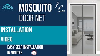 How to install magnetic mosquito door net  DIY  LifeKrafts magnetic mosquito screen [upl. by Uni459]