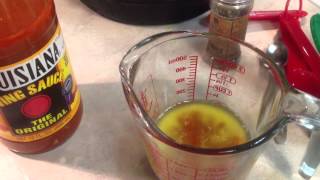 How to bake hot wings and make Louisiana wing sauce [upl. by Fasa]