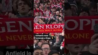 Anfield le rinde homenaje a Klopp 🫡 en primer partido después de su anuncio de dejar el club 🔴🔴 [upl. by Palmira]