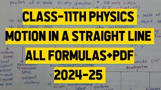 IMP CONCEPTS  Motion in a straight straight line Class11th  PHYSICS [upl. by Aldarcy47]