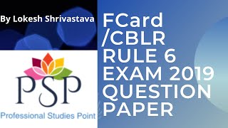 Customs Broker Rule 6CHAF Card Previous Year Question Paper 2019 Part 2 9910189981 [upl. by Varney645]