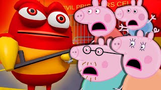 Peppa Pig ESCAPA DE LA PRISIÓN DE LARVA ROJA en Roblox 🔴🐛 [upl. by Lindsay373]