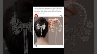 Korean hair accessories art shortvideo shorts song hair fashion [upl. by Fital]