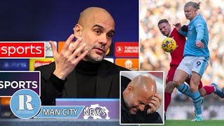 Man City FC News Pep Guardiola makes it clear who is to blame for gruelling schedule before Li [upl. by Ahsenac]