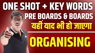 Organising Chapter 5  One shot Revision with all Key words IN 20 MINUTES Class 12 Business studies [upl. by Wakerly]