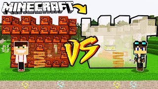 ZAMEK Z KUPY VS ZAMEK ZE SZKﾅ、 W MINECRAFT [upl. by Alul804]