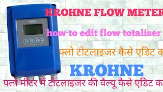 krohne flow meter totaliser kaise edit how to edit flow totaliser [upl. by Malka380]