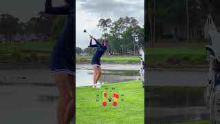 Can you spot the ball flight estherhenseleit golfswing [upl. by Kcirevam73]