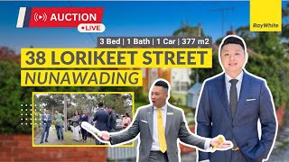 Live Auction  38 Lorikeet Street Nunawading [upl. by Adnahc285]