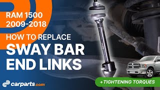 How to replace the Front Sway Bar End Links 20092018 Dodge RAM 1500 🚗 [upl. by Rianna]