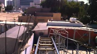 Blizzard Roller Coaster Front Seat POV AlNasr Leisureland Dubai United Arab Emirates [upl. by Aiselad711]