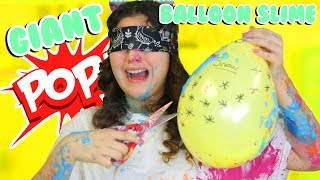 GIANT BALLOON SLIME CHALLENGE WHILE BLINDFOLDED GIANT POP IT INSTAGRAM SLIME  Slimeatory 178 [upl. by Oicirtap308]