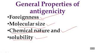 General Properties of Antigenicity [upl. by Cassy]