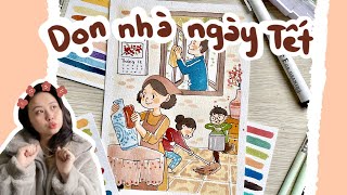 Vẽ Gia Đình dọn nhà ngày Tết  Beisme [upl. by Ardnasxela]