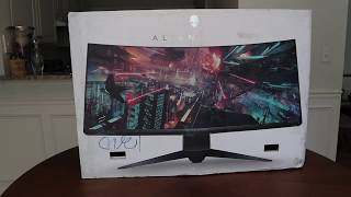 Alienware 34quot Ultrawide Monitor Unboxing [upl. by Nivalc]