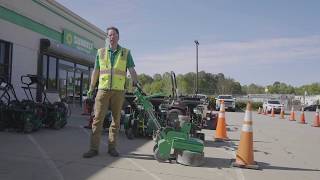 How to Use an Electric Dual Disc Concrete Grinder  Sunbelt Rentals [upl. by Derf]