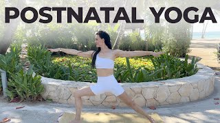 10Min Postnatal Yoga In Riviera Maya A Feel Good Yoga Flow [upl. by Nelo365]