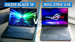 Razer Blade 18 Vs ROG Strix G18  Portable Powerhouse Showdown [upl. by Gorton]