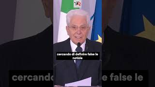 LA STOCCATA DI MATTARELLA CONTRO CENSURE E CONTROLLO DELLA STAMPA news shorts [upl. by Danczyk]