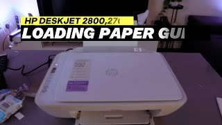 HP Deskjet 2700e 2800e How to Load Paper How to load the PAPER GUIDE [upl. by Yrrap]