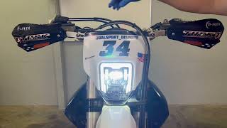 KTM Husky MUST DO Upgrade FE501 Headlight Install [upl. by Iblok]