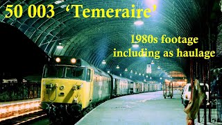 Trains in the 1980s  Class 50s  50 003 Temeraire [upl. by Nerro]