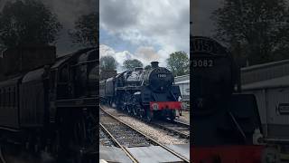 BR 5MT 73082 ‘Camelot’ moving its coaches into Sheffield Park station the bluebell railway [upl. by Naryt]