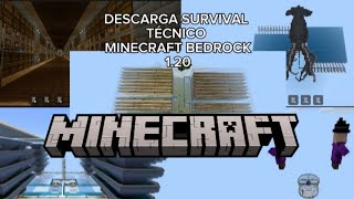 Descarga mi Survival técnico Minecraft BEDROCK 120 🤩 [upl. by Adnouqal298]