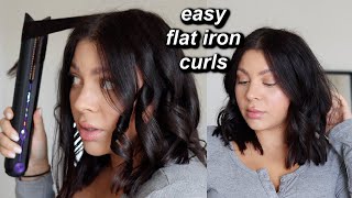 HOW TO CURL YOUR HAIR WITH A STRAIGHTENER BEST WAY TO CURL SHORTER HAIR  PRO HAIRSTYLIST TUTORIAL [upl. by Ravi]