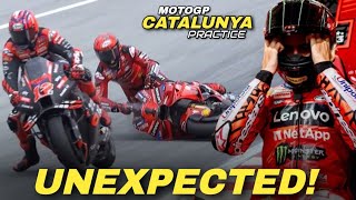 REVEALED Pecco Bagnaia Explained His Crash after Leading Practice Session in Catalunya MotoGP gp [upl. by Malvin722]