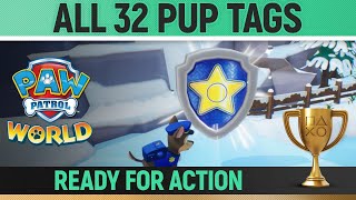 PAW Patrol World  All 32 Pup Tags  Full Game 🏆 Ready for action [upl. by Akeemaj]