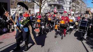 Fasnachtsumzug Ebikon 2023  Luzerner Fasnacht 2023 Näbelhüüler Rüssgusler Gluggsi Monsterguugger [upl. by Trant]