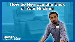 How to Take the Back off Your Recliner [upl. by Suilenrac]