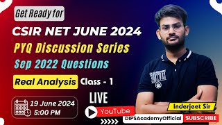 CSIR NET Math Exam PYQ Discussion Series  Real Analysis  Class 01  CSIR NET Sep 2022 Questions [upl. by Durarte]