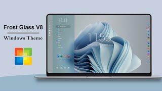 Windows Frost Glass Theme V8  Windows Glass Theme [upl. by Ecnerual]