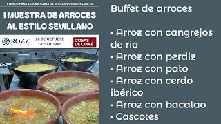 20 de octubre Muestra de arroces al estilo sevillano en el restaurante Rozz [upl. by Sochor201]