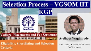 VGSOM IIT Kharagpur Shortlisting Criteria  Eligibility and Selection  Placements amp Fees  CAT 2023 [upl. by Loralyn]