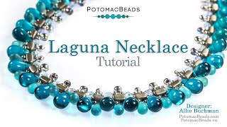 Laguna Necklace  DIY Jewelry Making Tutorial by PotomacBeads [upl. by Asha21]