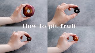 How To Pit Fruit Fast Shorts [upl. by Nuahc]