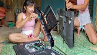 Genius girl repairs old broken NETST SAMSUNG TVs [upl. by Anilocin]