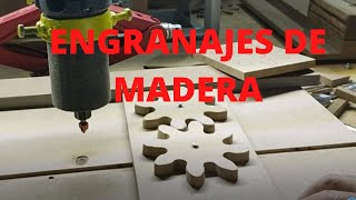 SUPERFACIL Como hacer engranajes de madera How to make wooden gears [upl. by Atsirhcal]